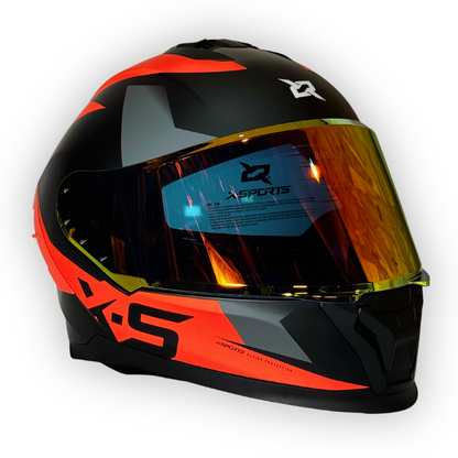 Casco X-SPORTS M73 Integral Gris-Naranja