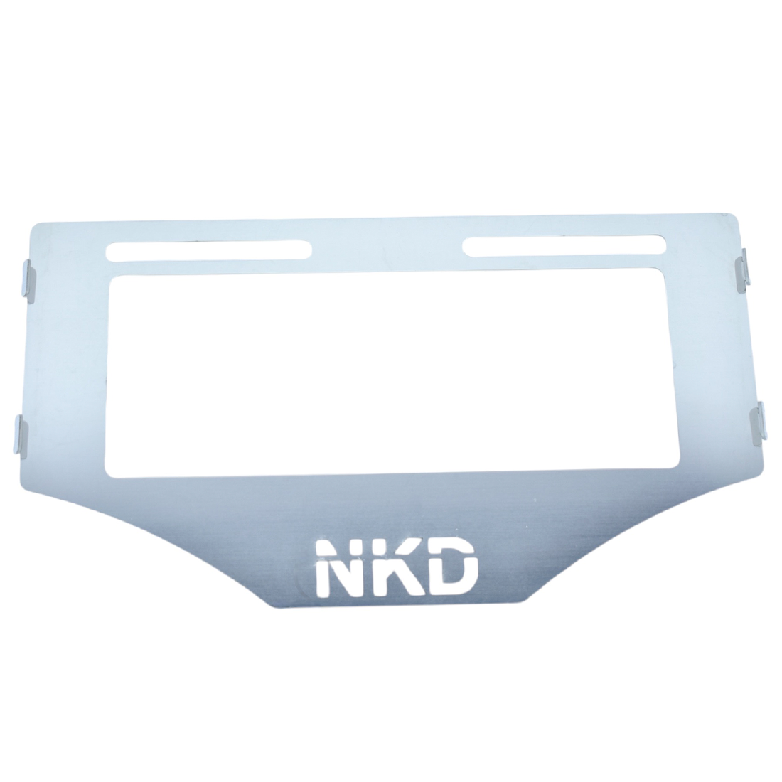 PORTA PLACA EN ACERO NKD