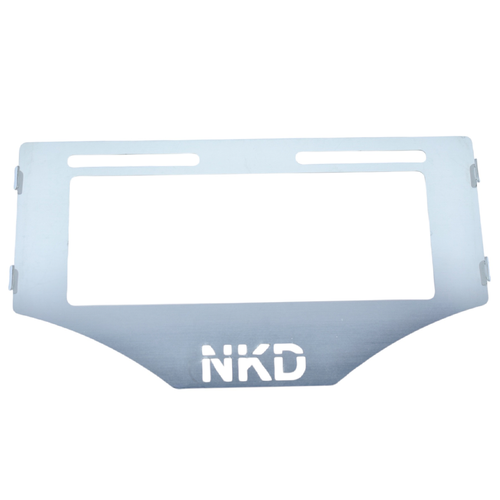 PORTA PLACA EN ACERO NKD