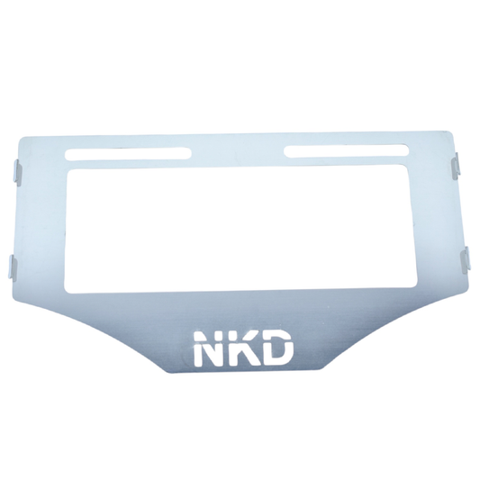 PORTA PLACA EN ACERO NKD