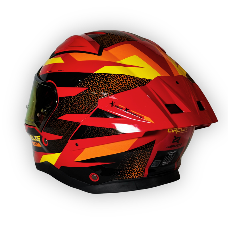 Casco X-SPORTS HELIOS Integral Rojo-Amarillo