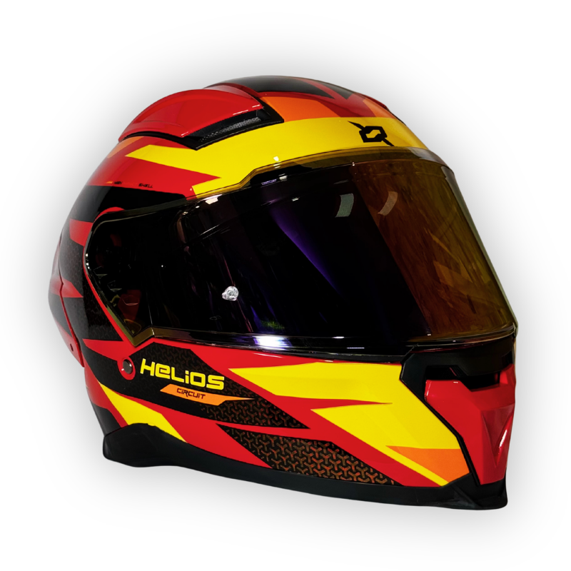 Casco X-SPORTS HELIOS Integral Rojo-Amarillo