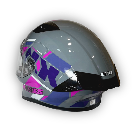 Casco AXXES 503 Gris-Fucsia Brillante