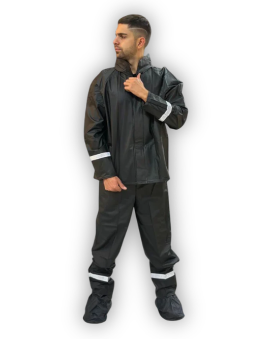 Impermeable Siliconado Liso Negro