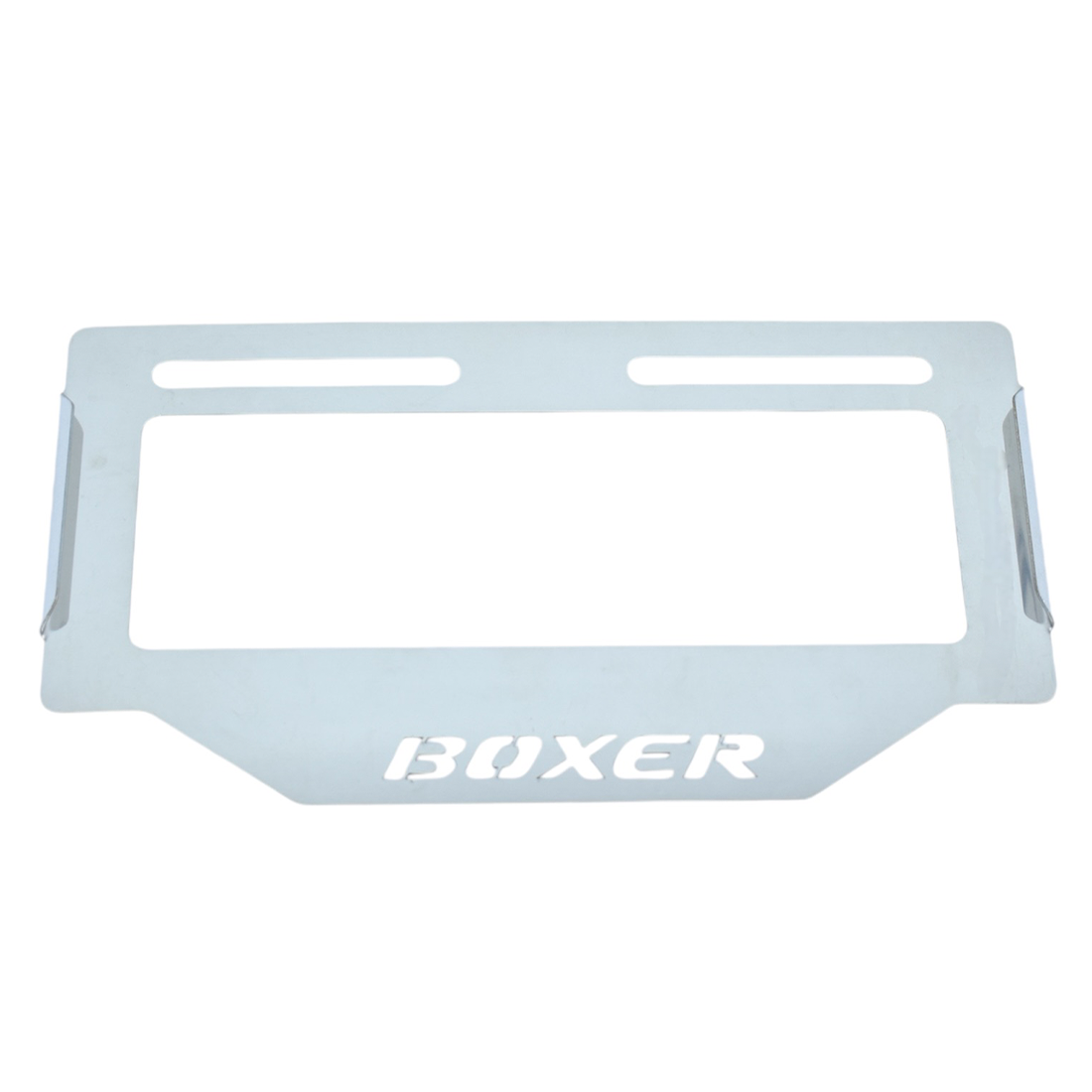 PORTA PLACA EN ACERO BOXER