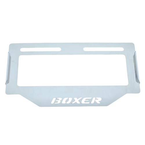 PORTA PLACA EN ACERO BOXER