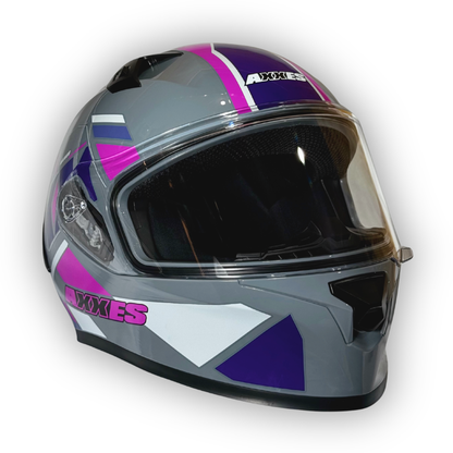 Casco AXXES 503 Gris-Fucsia Brillante