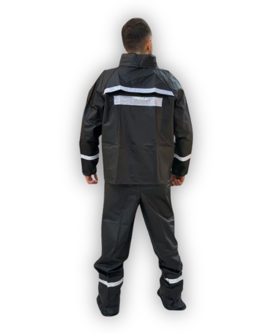 Impermeable Siliconado Liso Negro