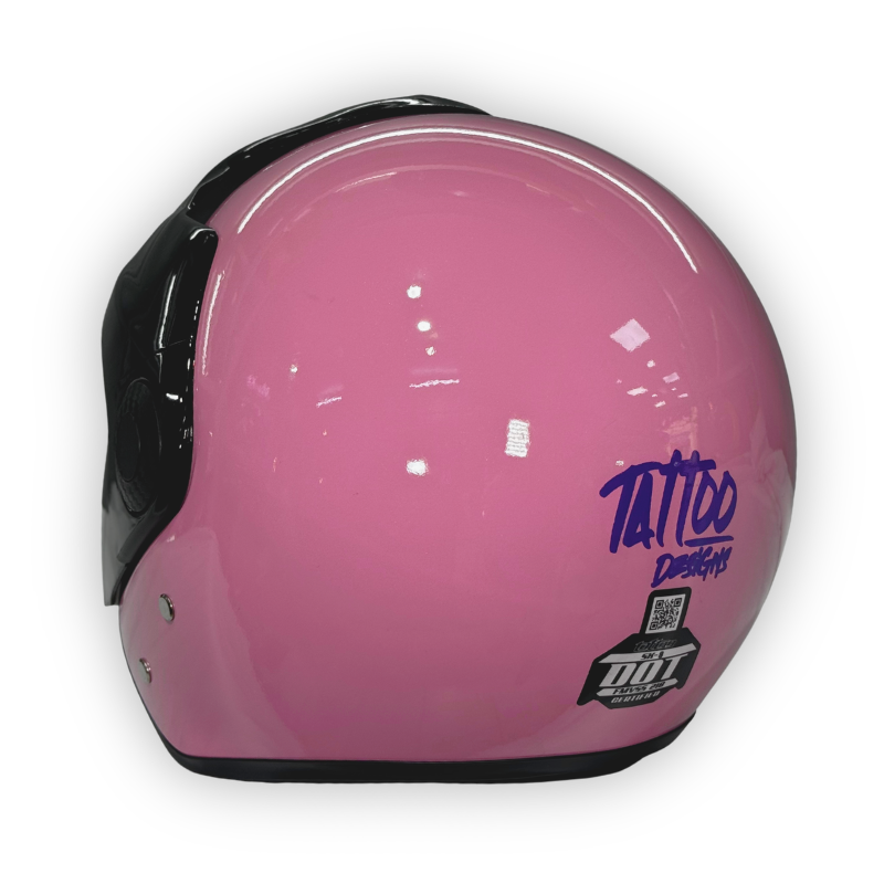 Casco TATTOO Abierto Brillante Rosa