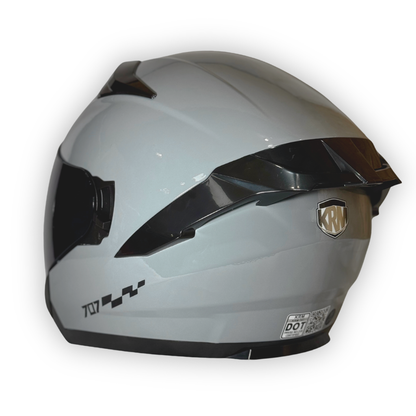 Casco KRM Abierto Gris Brillante