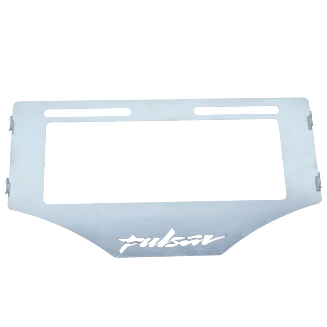 PORTA PLACA EN ACERO PULSAR