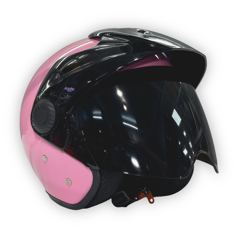 Casco TATTOO Abierto Brillante Rosa