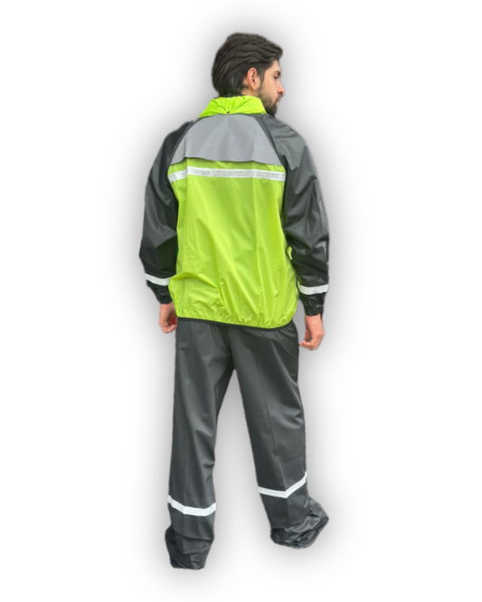 Impermeable Siliconado Resortado Verde