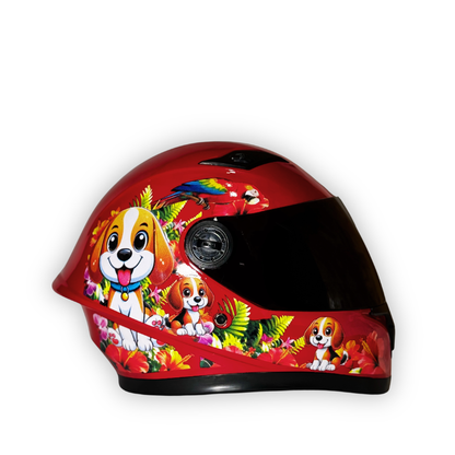 Casco Infantil KRM Dog Rojo Brillante