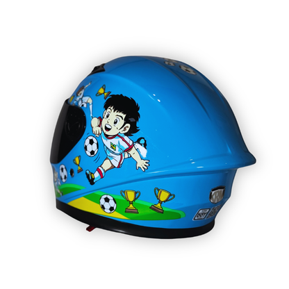 Casco Infantil KRM Soccer Azul Brillante