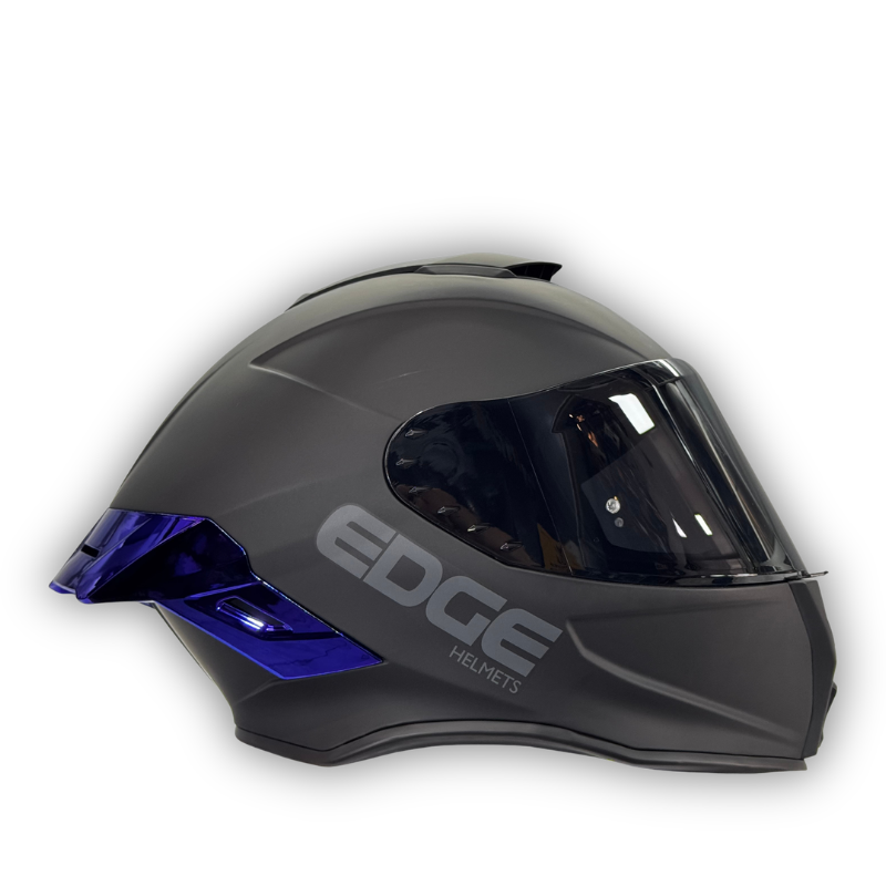 Casco EDGE Shanghai Negro Mate Azul