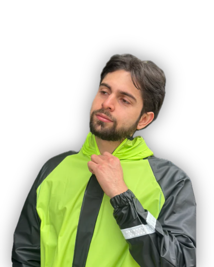 Impermeable Siliconado Resortado Verde