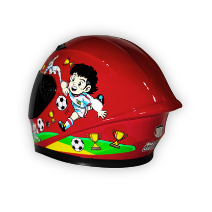 Casco Infantil KRM Soccer Rojo Brillante