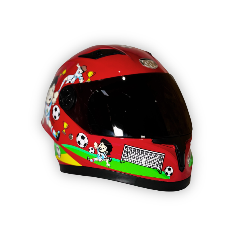 Casco Infantil KRM Soccer Rojo Brillante