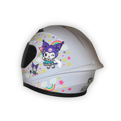 Casco Infantil KRM Kuromi Blanco Brillante