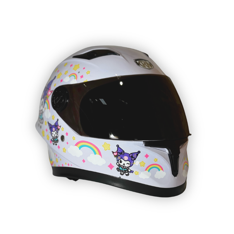 Casco Infantil KRM Kuromi Blanco Brillante