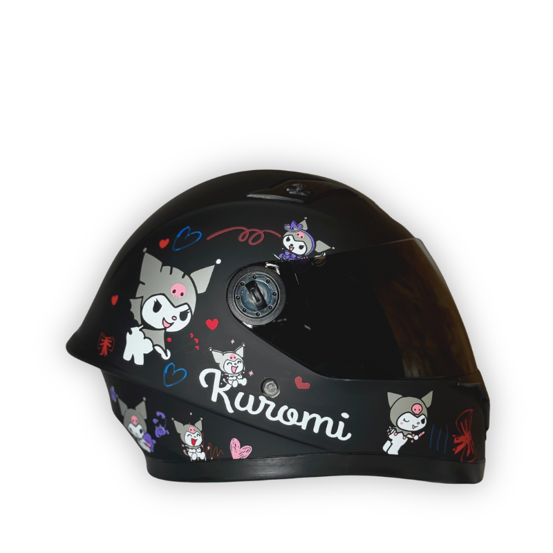 Casco Infantil KRM Kuromi Negro Mate