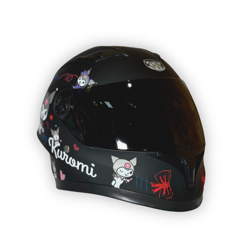 Casco Infantil KRM Kuromi Negro Mate