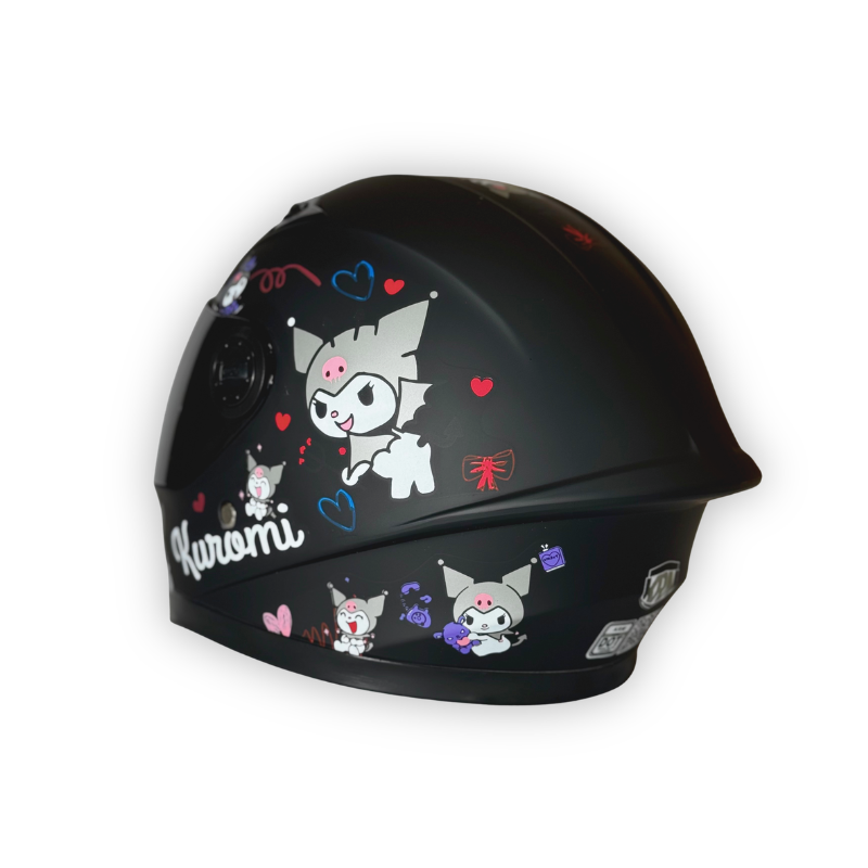 Casco Infantil KRM Kuromi Negro Mate