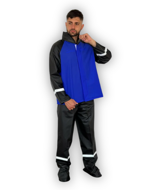 Impermeable Siliconado Liso Azul