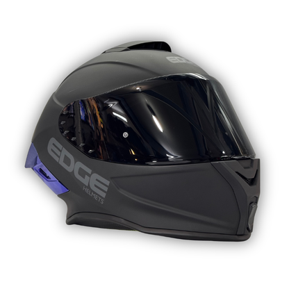 Casco EDGE Shanghai Negro Mate Azul