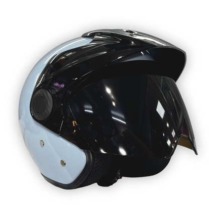 Casco TATTOO Abierto Brillante Azul Claro