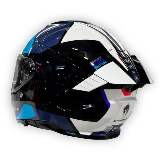 Casco Spartan Hawk SV Brillante Negro-Azul