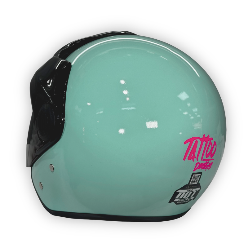 Casco TATTOO Abierto Brillante Verde Menta