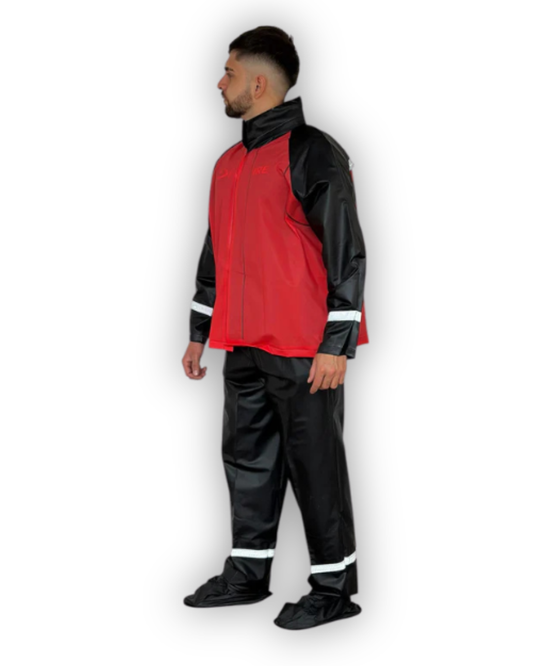 Impermeable Siliconado Liso Rojo