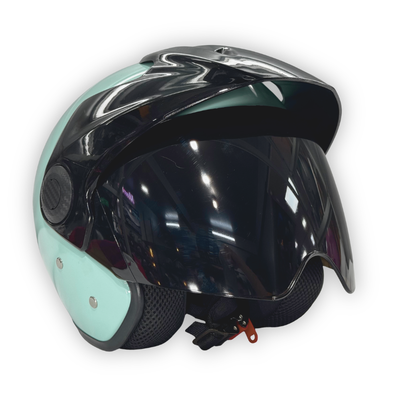 Casco TATTOO Abierto Brillante Verde Menta