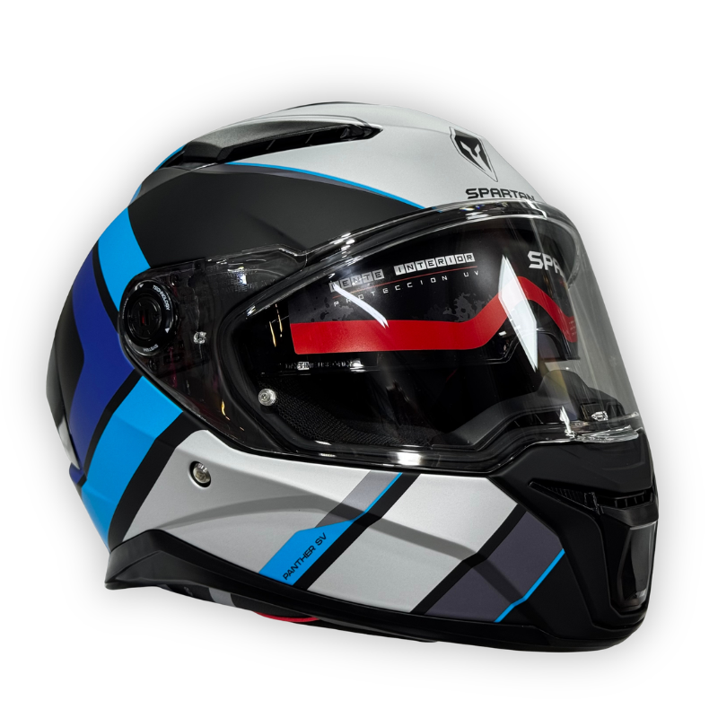Casco SPARTAN PANTHER SV Mate Azul-Negro