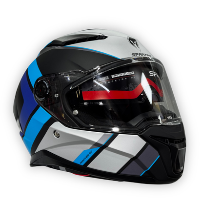 Casco SPARTAN PANTHER SV Mate Azul-Negro
