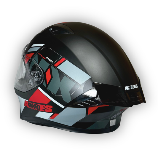Casco AXXES 503 Negro-Rojo Mate