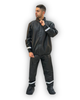 Impermeable Siliconado Resortado Negro