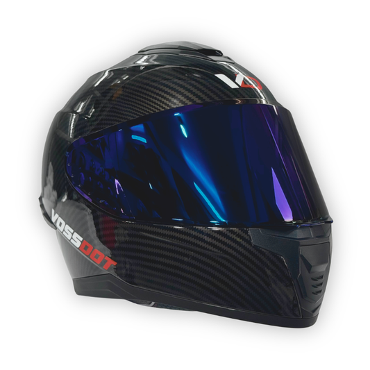 Casco VOSSDOT HF-703DV Negro Tipo Fibra de Carbono