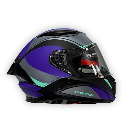 Casco SPARTAN PANTHER SV Mate Morado-Gris