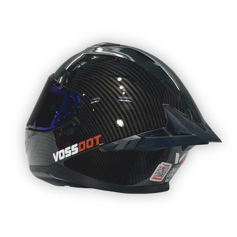 Casco VOSSDOT HF-703DV Negro Tipo Fibra de Carbono