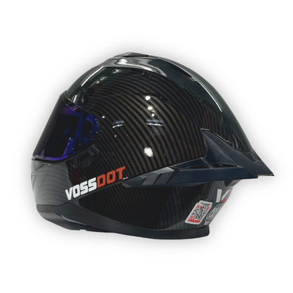Casco VOSSDOT HF-703DV Negro Tipo Fibra de Carbono