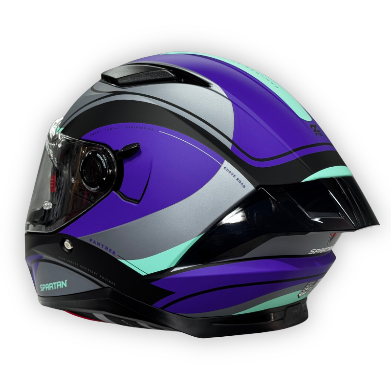 Casco SPARTAN PANTHER SV Mate Morado-Gris