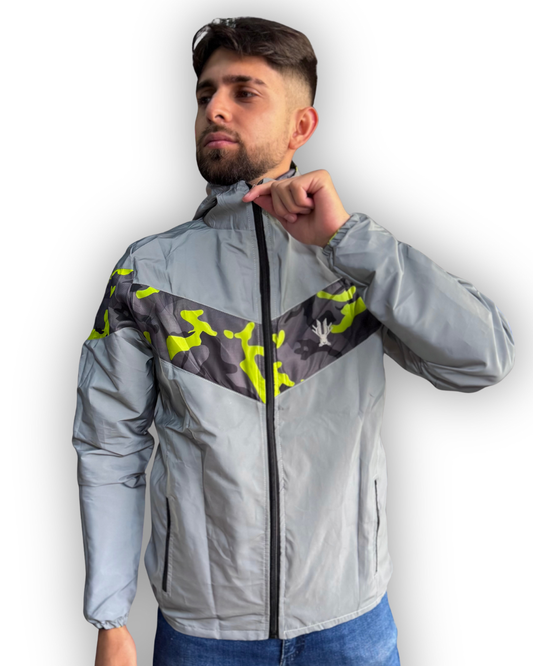 Chaqueta Reflectiva Doble Faz Camuflada verde-Gris
