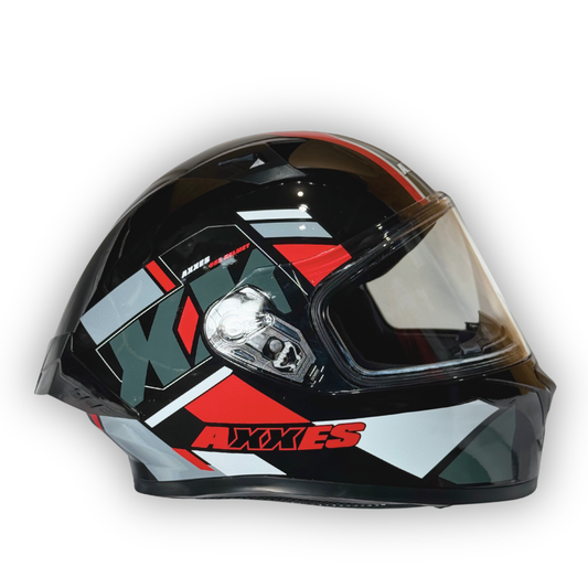 Casco AXXES 503 Negro-Rojo Brillante
