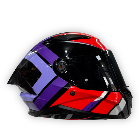 Casco SPARTAN PANTHER SV Brillante Rojo-Morado