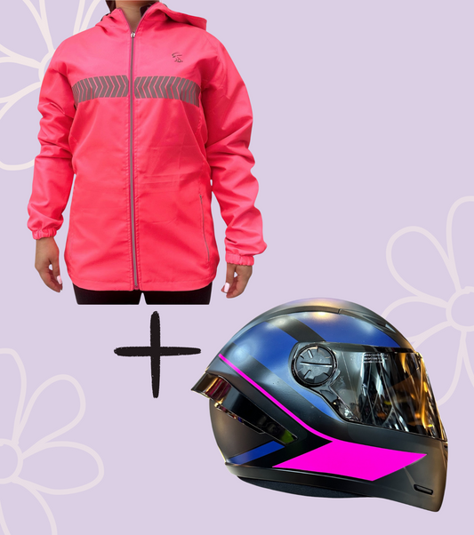 COMBO CHAQUETA DOBLE FAZ + CASCO ICH 501