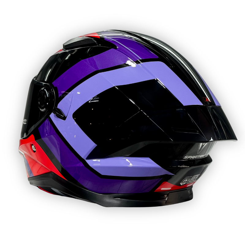 Casco SPARTAN PANTHER SV Brillante Rojo-Morado