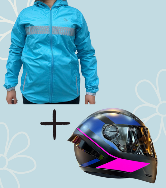 COMBO CHAQUETA DOBLE FAZ + CASCO ICH 501